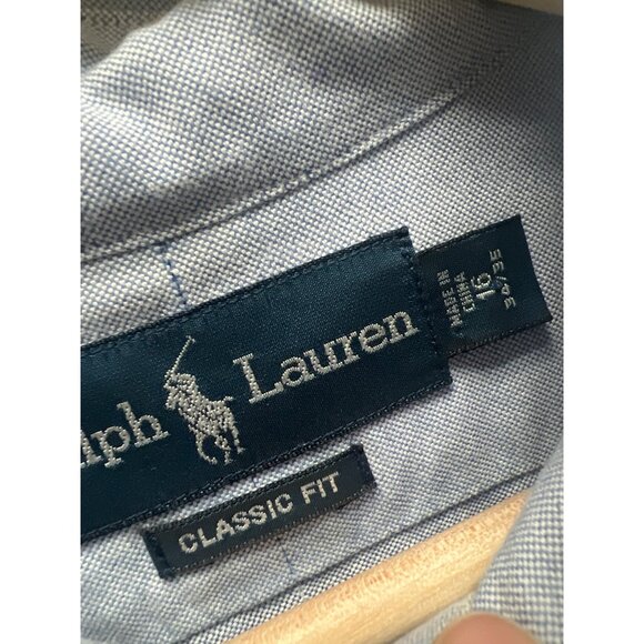 Ralph Lauren Light Blue Cotton Oxford Button Down With Jockey Logo - Picture 6 of 8